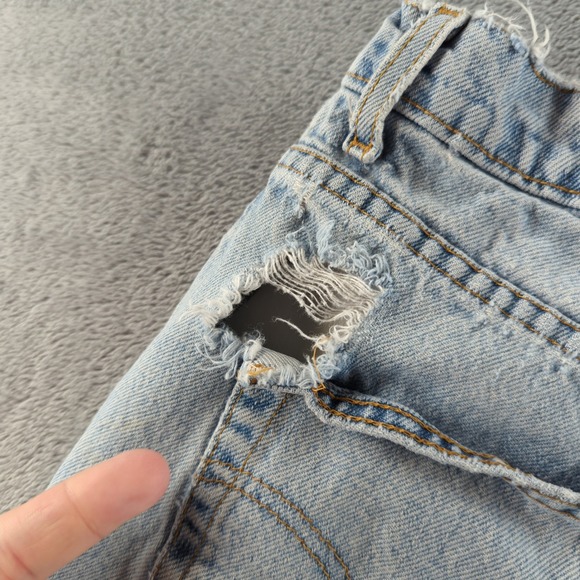 Vintage Levis SilverTab Loose Jeans Fits 26x28 Light Blue Distressed Y2K - Picture 7 of 16